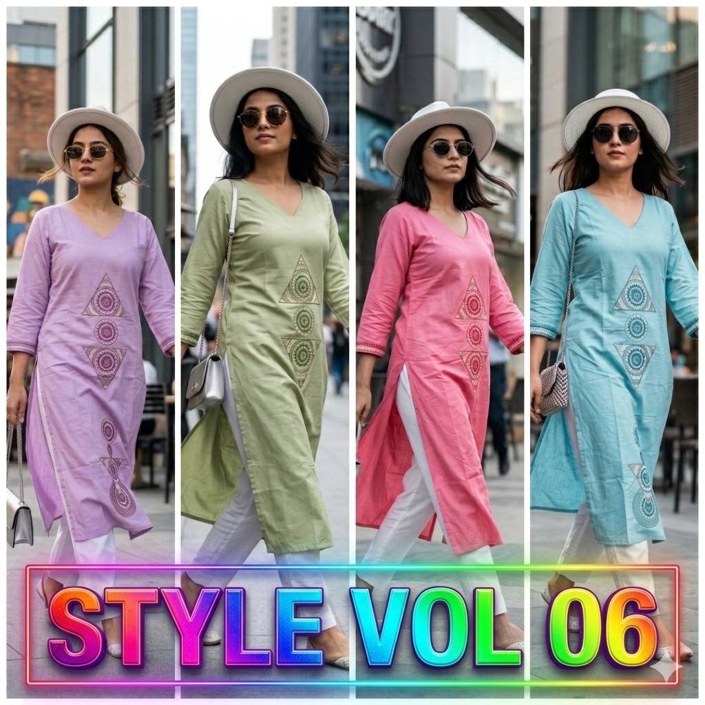 STYLE VOL 06 By Fashid Designer Ethnic Wear Collection Cotton Kurtis At Wholesale Price